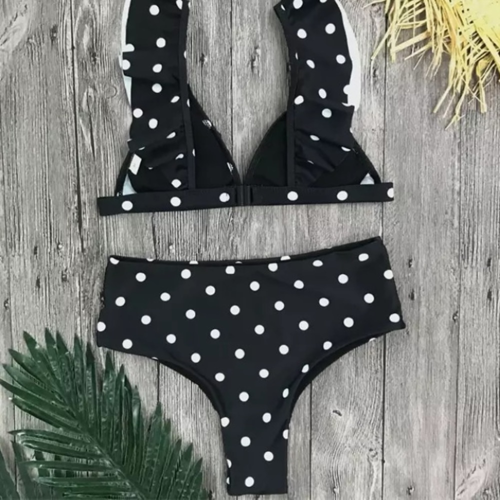 LAST ONE 5⭐️ Fave! MIRANDA Black Polka Dot Bikini - Picture 6 of 8